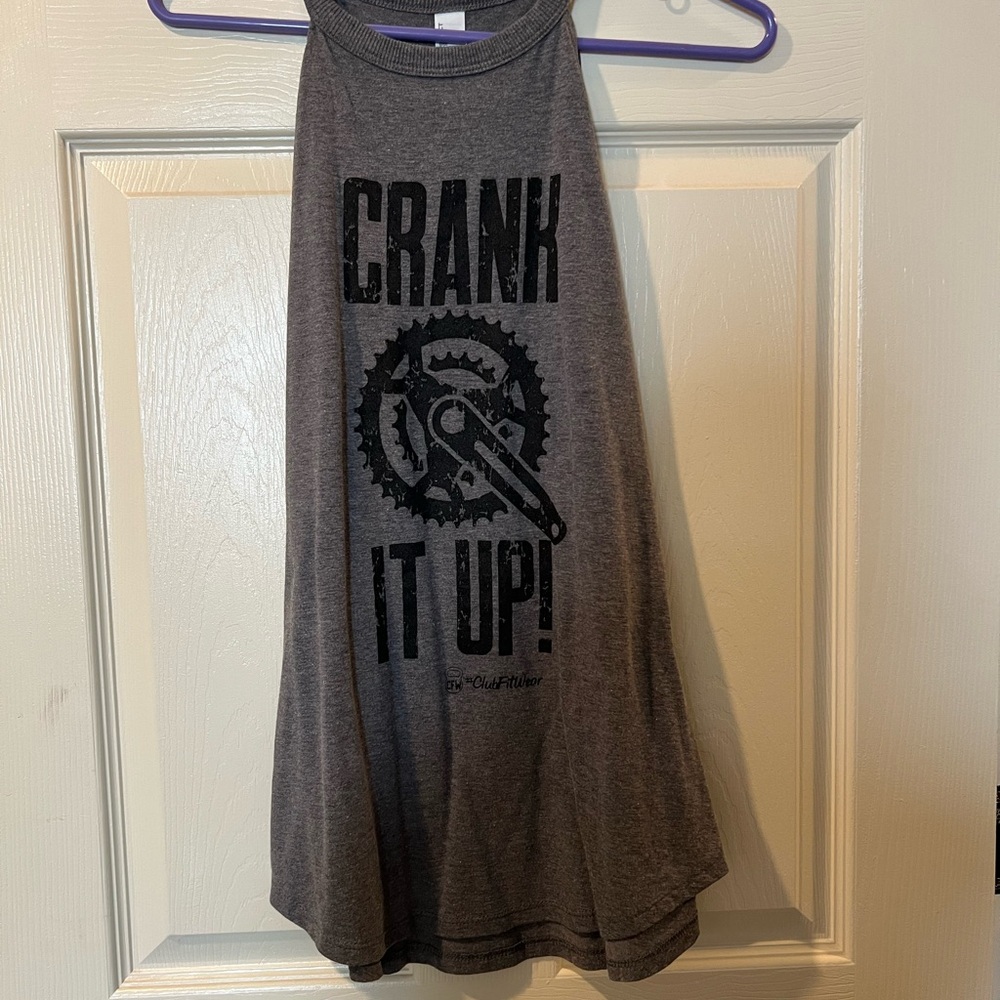 Gray Sleeveless Graphic Tank Top